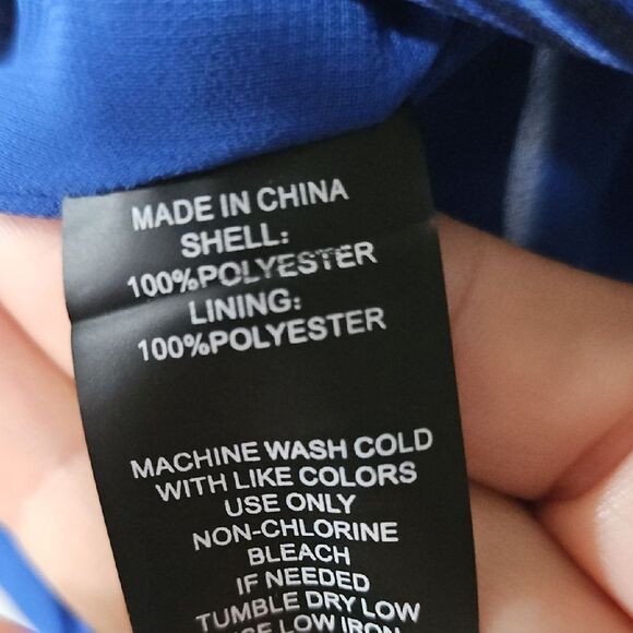 Vince Camuto Blue Wrap Blouse 3/4 Sleeve - Picture 6 of 7